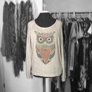 Living Doll Geometric Owl Sweatshirt